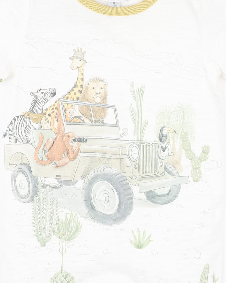BEBE ELLIS SAFARI SS ROMPER