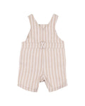 BEBE BEIGE STRIPE OVERALLS