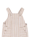 BEBE BEIGE STRIPE OVERALLS