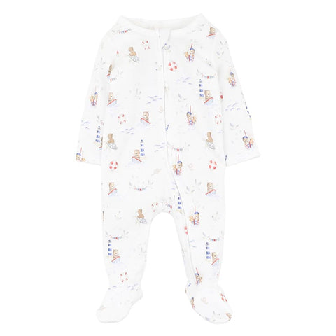 BEBE AXEL ORGANIC PRINT LS ZIPSUIT