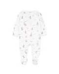 BEBE AXEL ORGANIC PRINT LS ZIPSUIT