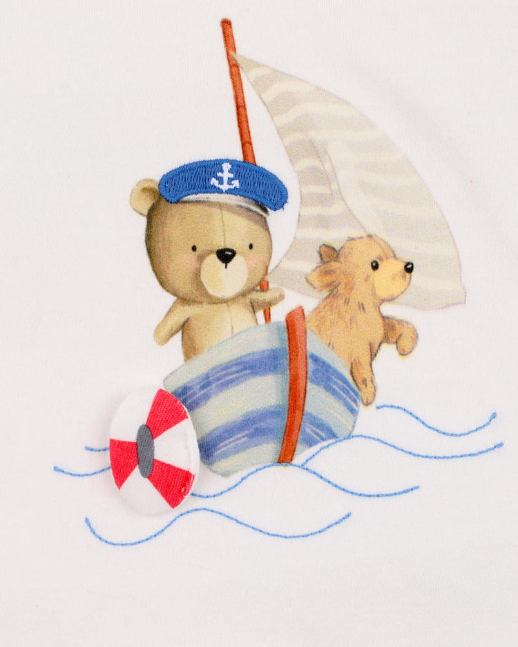 BEBE AXEL SAILOR BEAR ORGANIC TEE