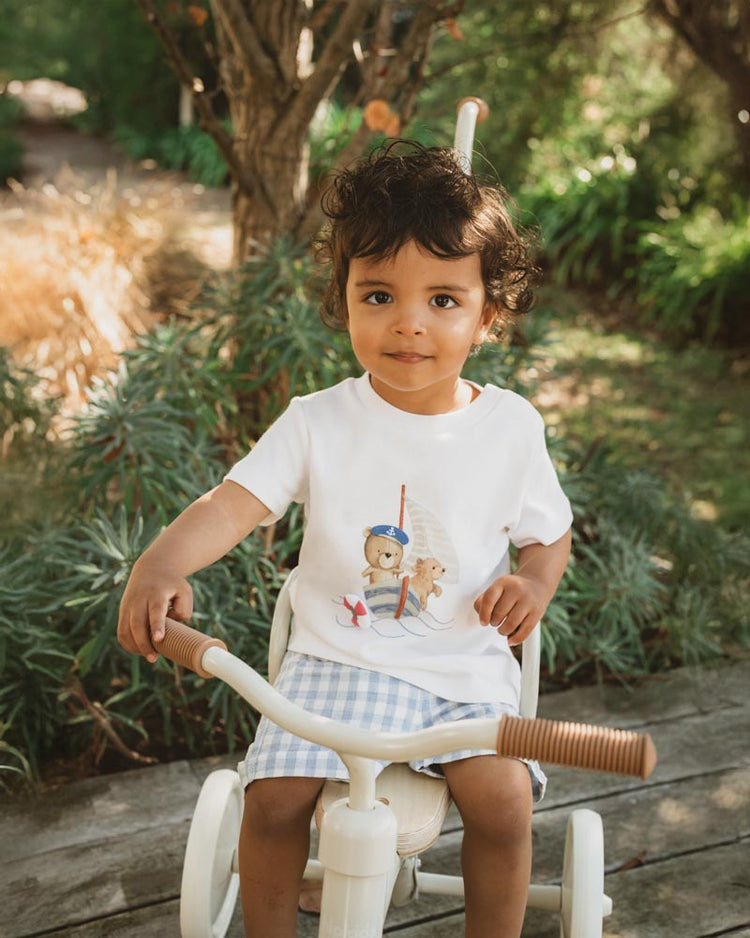 BEBE AXEL SAILOR BEAR ORGANIC TEE