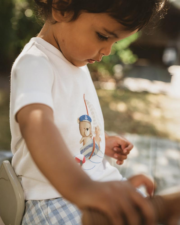 BEBE AXEL SAILOR BEAR ORGANIC TEE