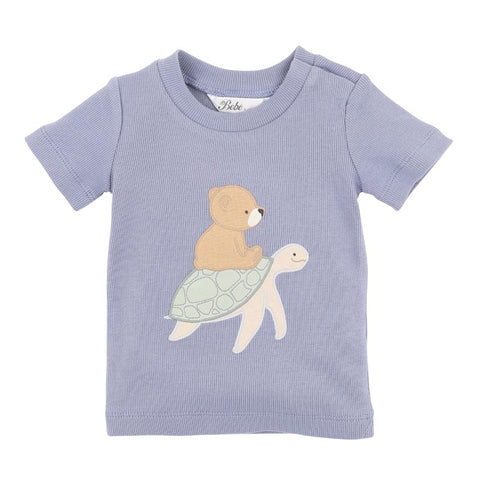 BEBE AXEL TURTLE ORGANIC TEE