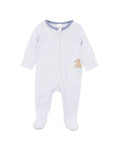 BEBE AXEL STRIPE ORGANIC LS  ZIPSUIT