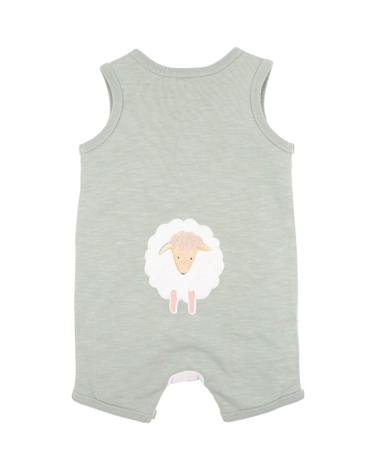 BEBE CLAYTON PRINT SHEEP ROMPER