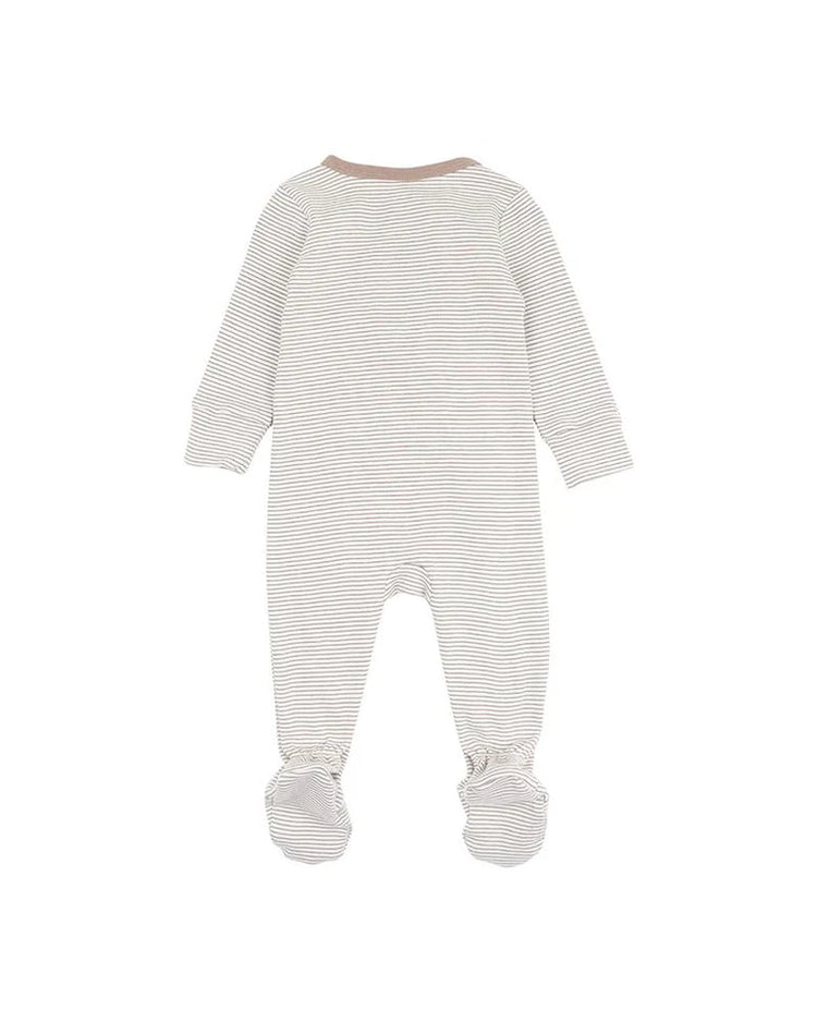 BEBE MATEO STRIPE LS ZIP ONESIE