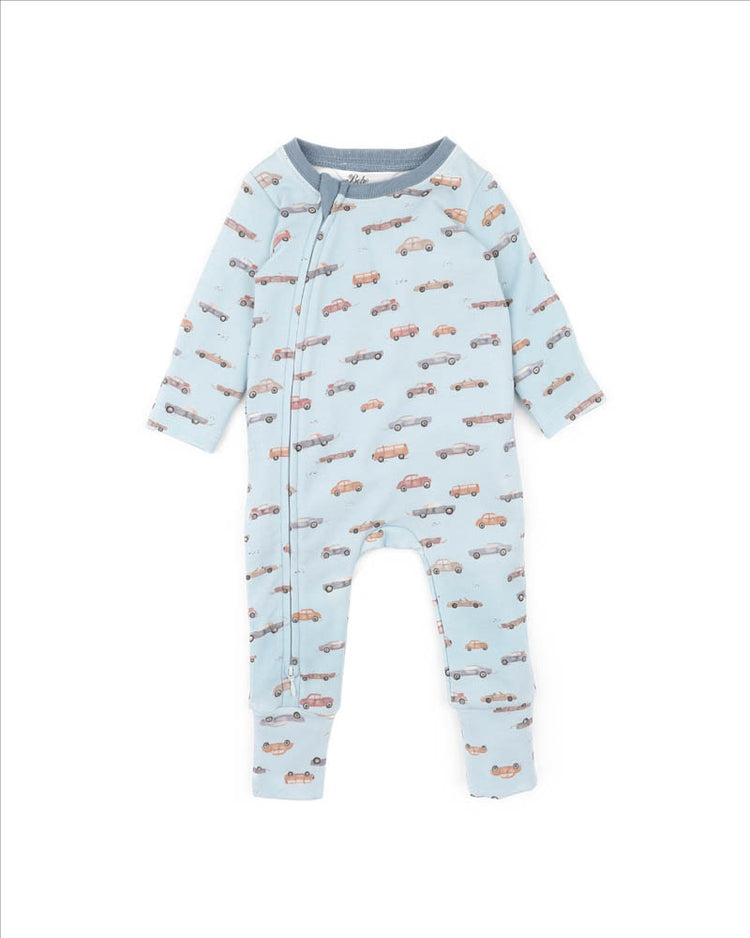 BEBE ALVIN CAR ORGANIC LS ZIPSUIT