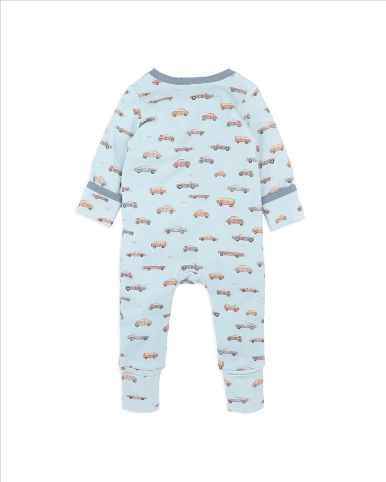 BEBE ALVIN CAR ORGANIC LS ZIPSUIT