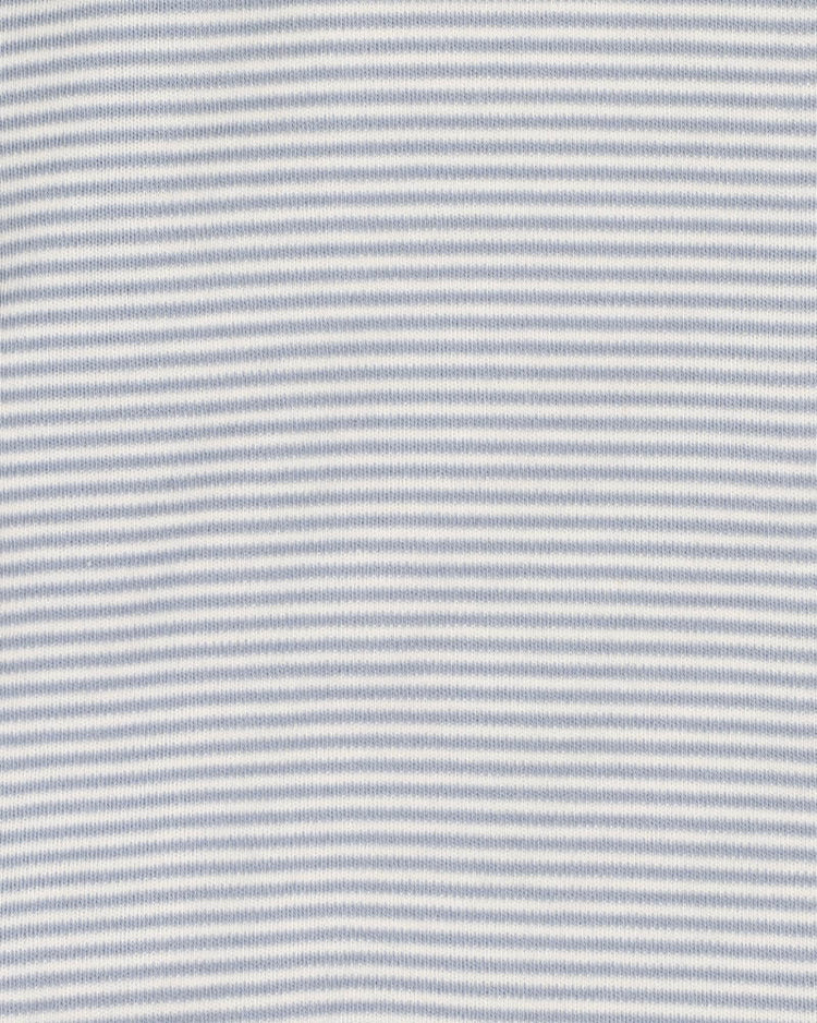 BEBE ALVIN STRIPE ORGANIC LS ZIPSUIT