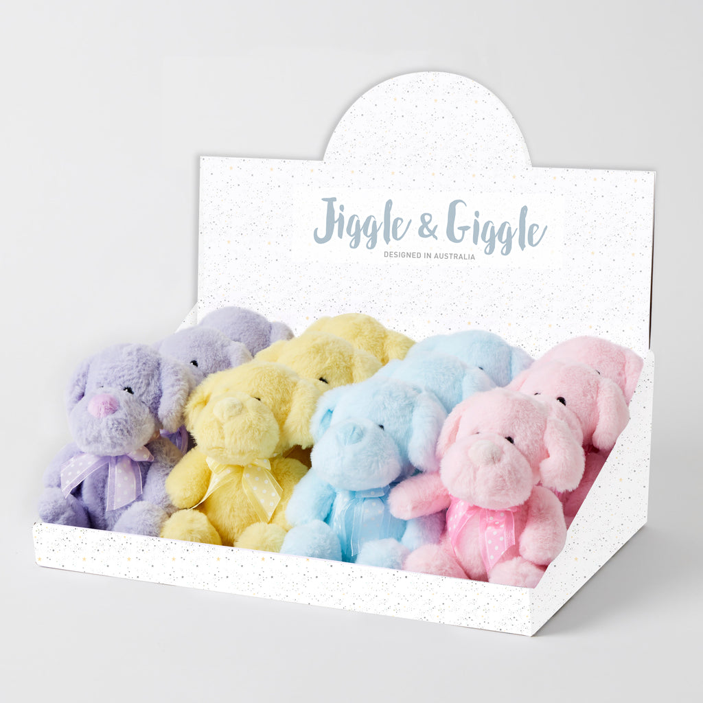 Jiggle & Giggle Playful Pups CDU 12pcs/4 Asst
