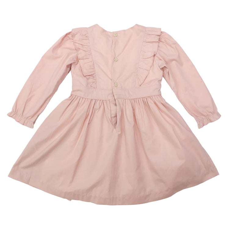 Korango Front Frill Cotton dress Dusty- Pink