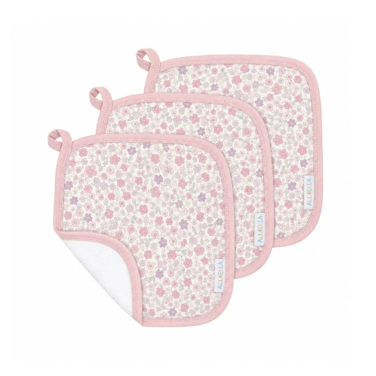 ALL4ELLA Blossom Organic Wash Cloths 3pk