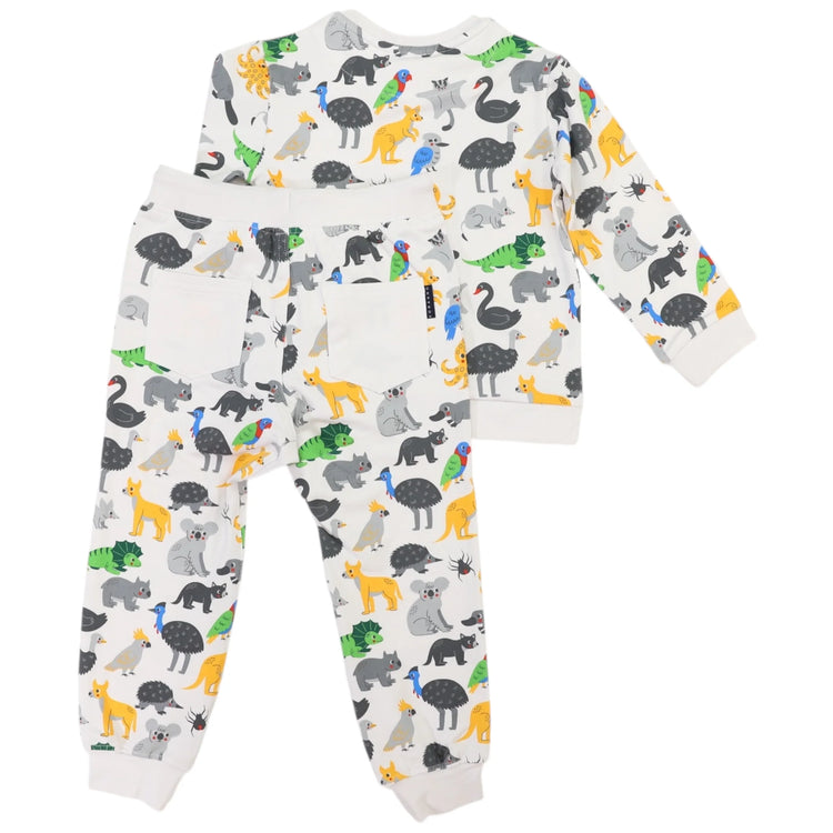 Korango Australian Animals Pyjamas Grey