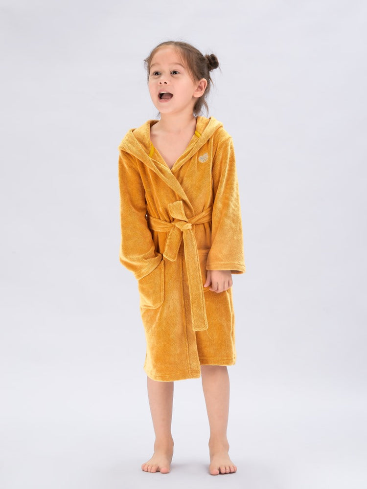 Seasnail Bathrobe For Kids-Earth Yellow