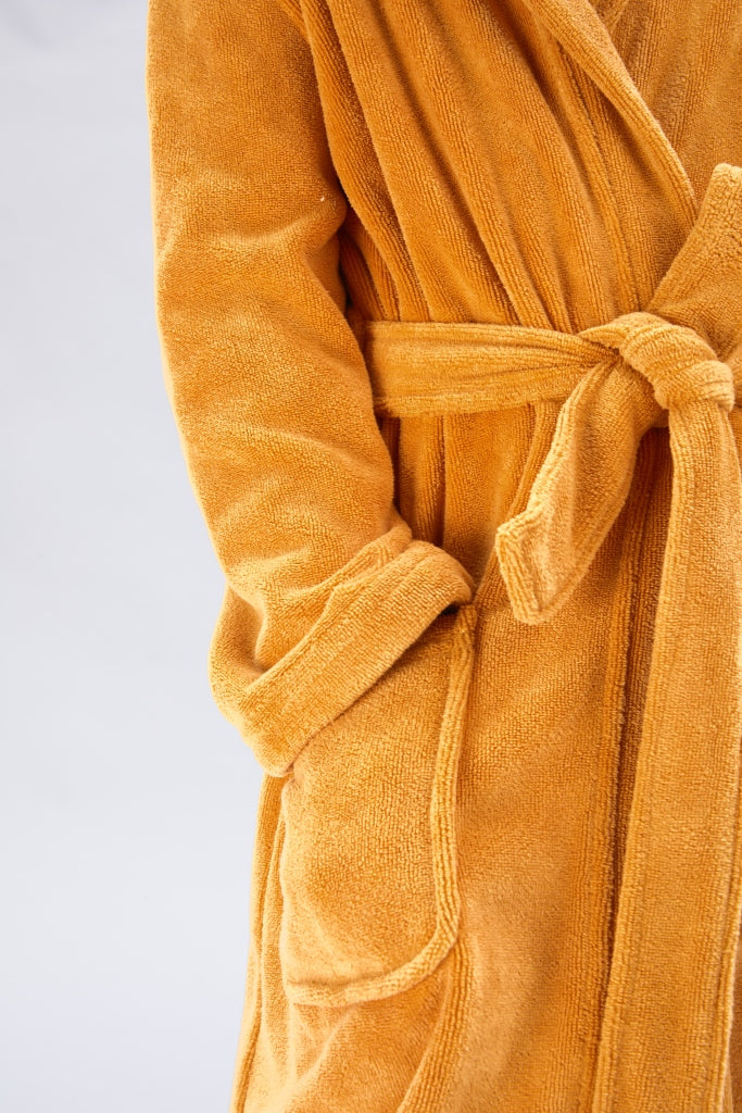 Seasnail Bathrobe For Kids-Earth Yellow