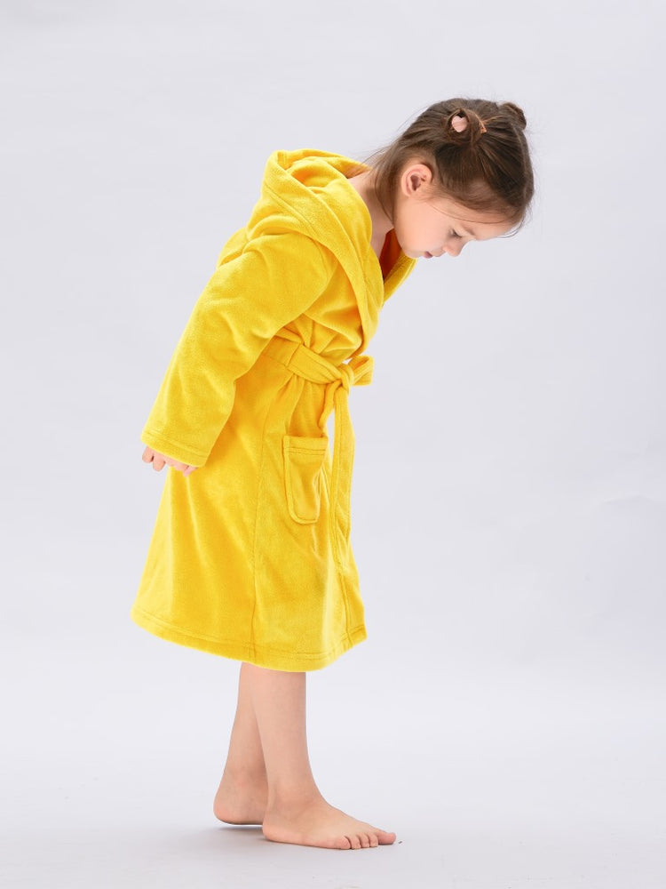 Seasnail Bathrobe For Kids-Lemon Yellow