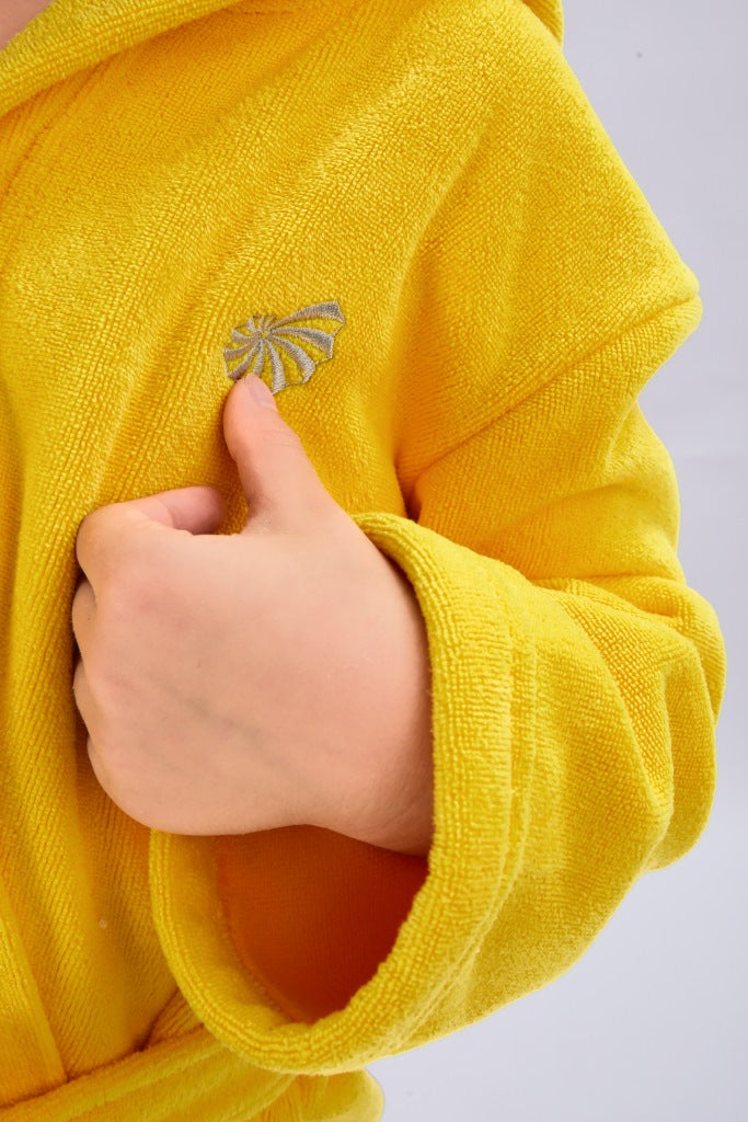 Seasnail Bathrobe For Kids-Lemon Yellow