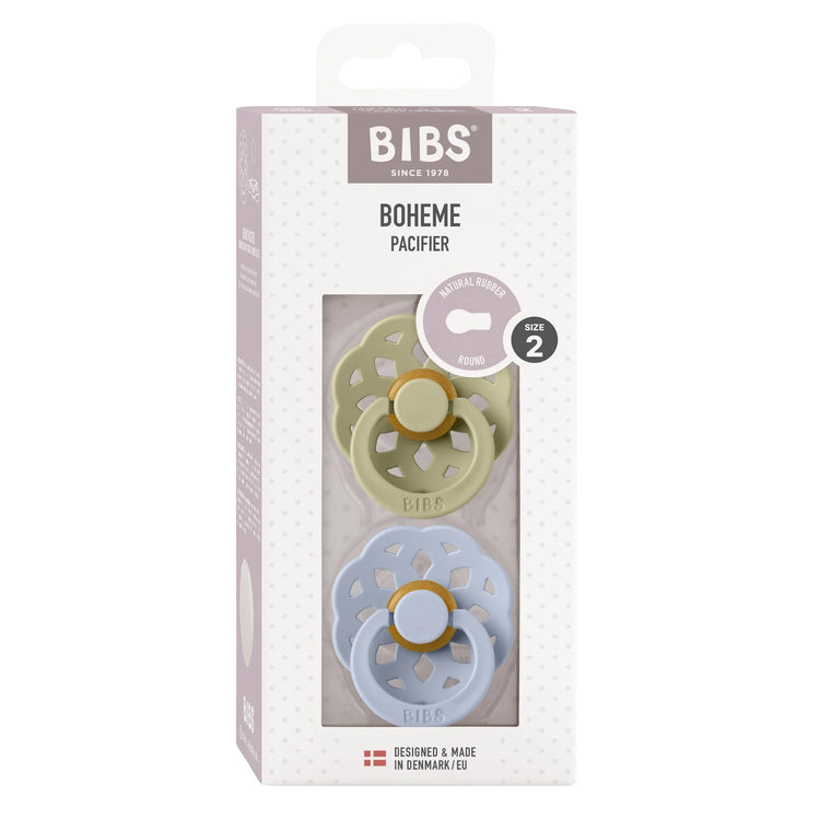 Bibs Boheme, S2 - Khaki/Dusty Blue - (2pk)