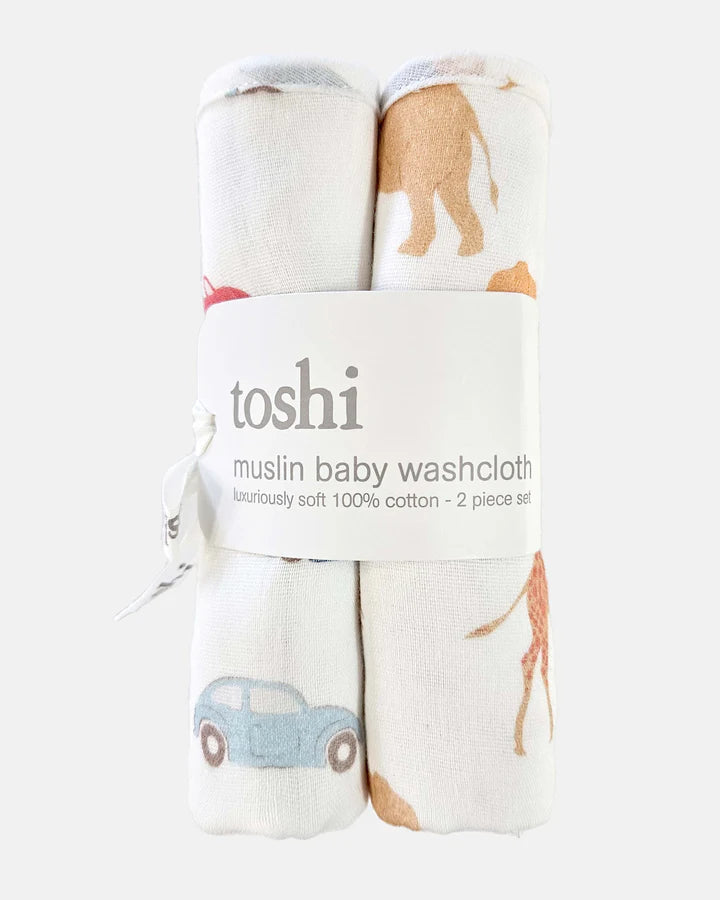 Toshi Baby Washcloth Muslin-2pcs /Congo Dawn
