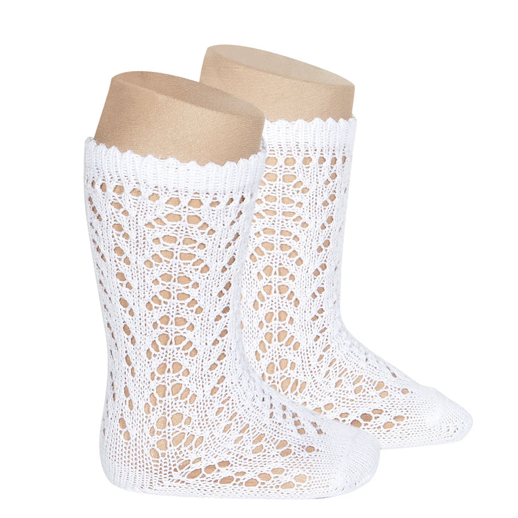 Condor Openwork Knee High 2518/2-200 White