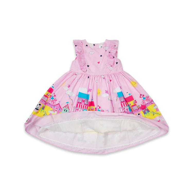Korango At the Beach Frill Dress-Pink