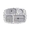 DONE BY DEER HAPPY DOTS COMPARTMENT PLATE GREY