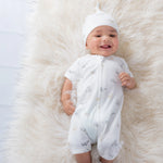 BEBE SAFARI ORGANIC SHORT SLEEVE ROMPER