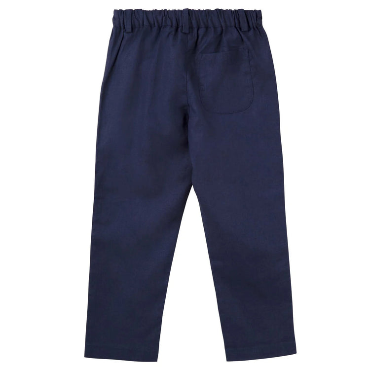 Desinger Kidz Finley Linen Pants - Navy