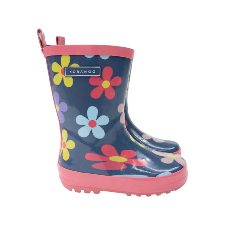 KORANGO Flower Gumboot Navy