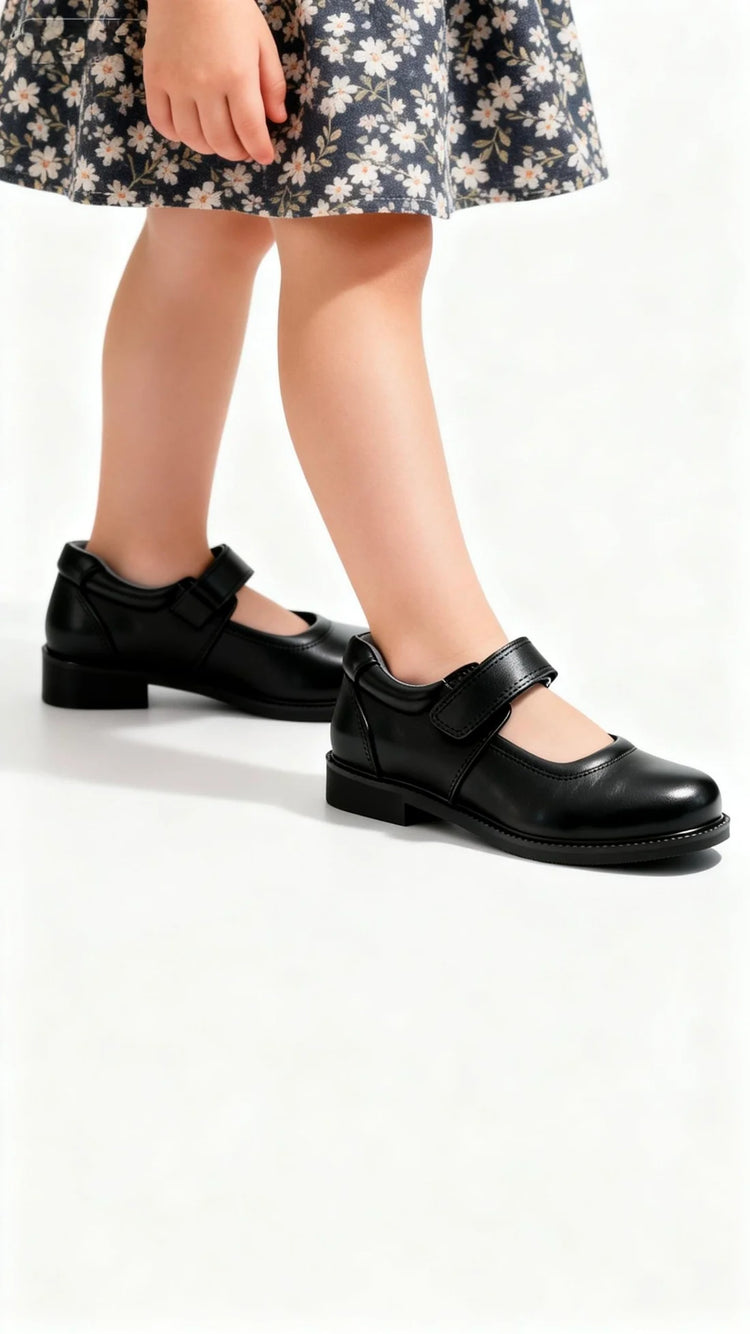 SPINGO Girl's Leather School Shoes - Mary Jane