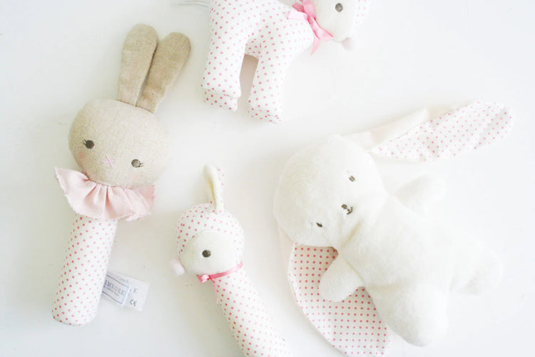 Alimrose Snuggle Bunny 20cm Spot Pink