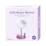 IsGift Light Up LED Heart Mirror Purple 15.3x14x26cm