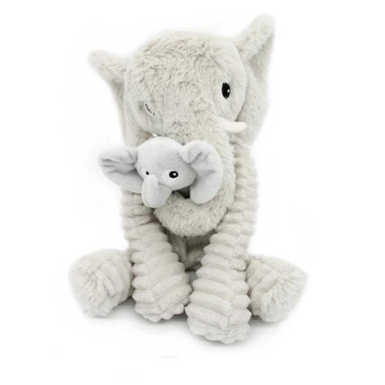 Les Ptipotos Dimoitou the Elephant, Mum & Baby - Light grey