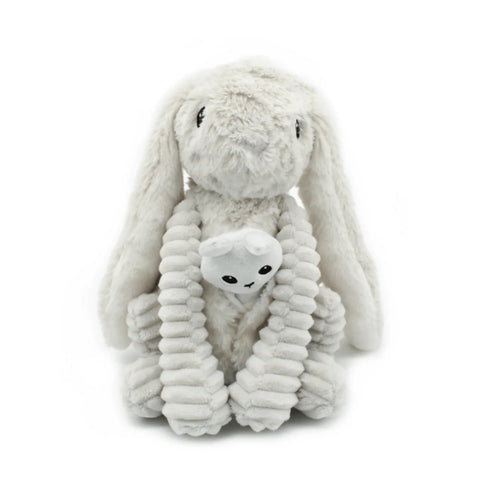 Les Ptipotos Toudou the Rabbit, Mum & Baby - Grey