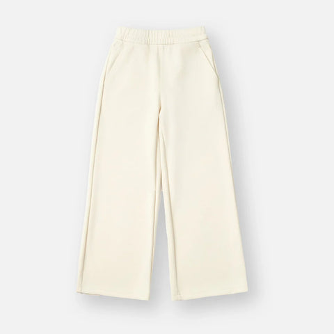 Lesimo Girls Wide Leg Cupro Pants - Oyster White