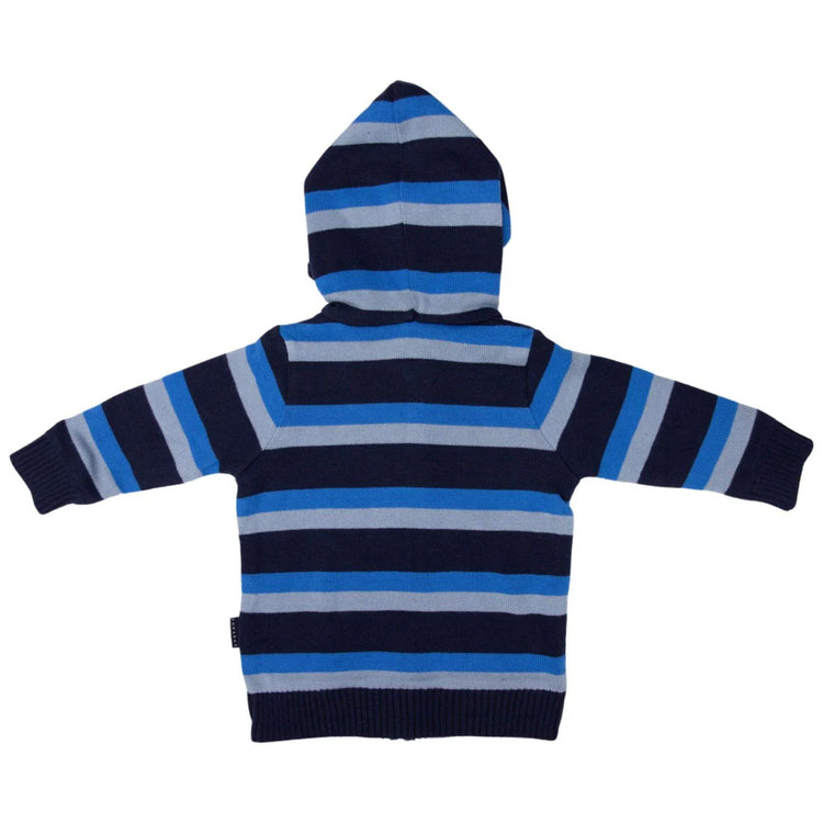 KORANGO LINED KNIT JACKET BLUE STRIPE