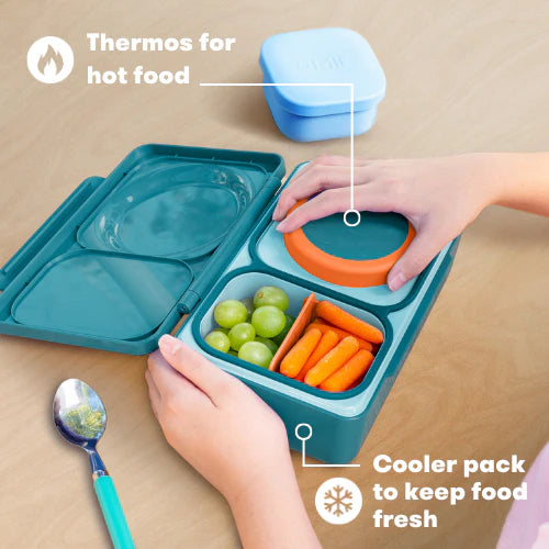 OmieBox UP Hot & Cold Bento Box- Teal Green