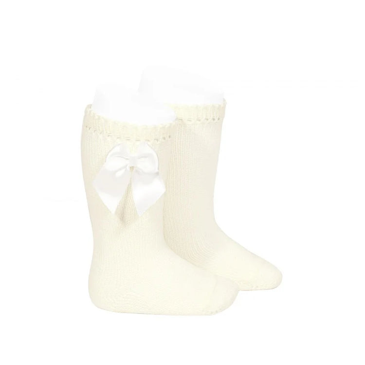 Condor Silk Bow Knee High Sock 2551/2 - 303Cava