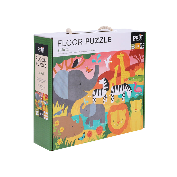 Petit Collage Floor Puzzle - Safari Multi-Coloured 27x7x23cm