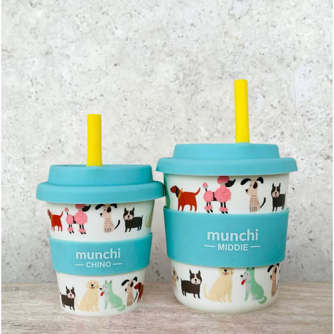 Munchi Middie 8oz Puppuchino Babychino Cup - Straw Included