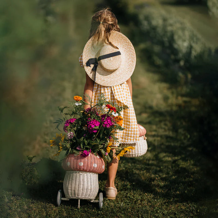 Ollie Ella Rattan Mushroom Luggy