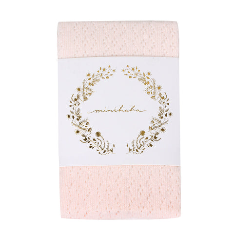 Minihaha Pointelle Tights Pale Pink