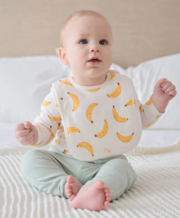 Lummi in Colour ORGANIC COTTON BABY BIB - BANANAS