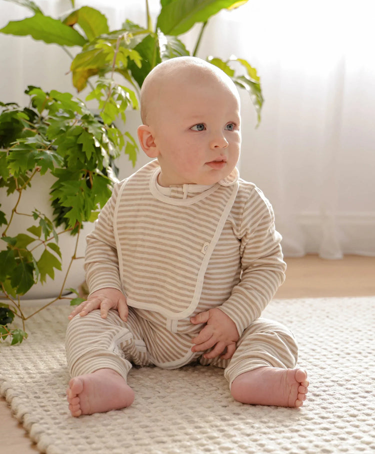 Lummi in Colour ORGANIC COTTON BIB - OAT STRIPES