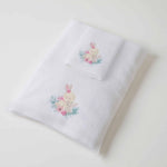 Jiggle&Giggle Pink Bunny Bath Towel & Face Washer in Organza Bag