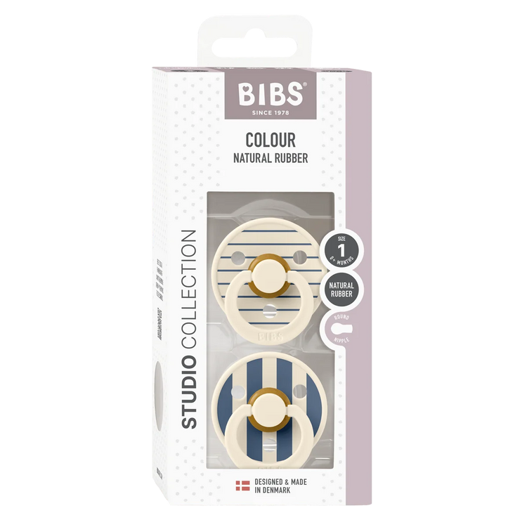 BIBS Dummies Studio, Ivory/Steel Blue Mix- S1