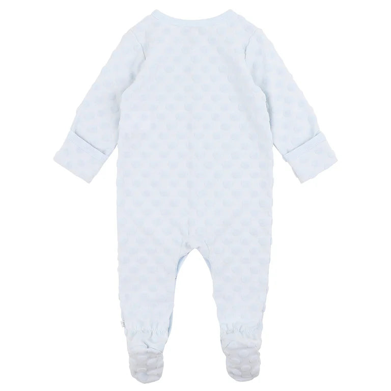 BEBE BLUE SPOT LS ROMPER