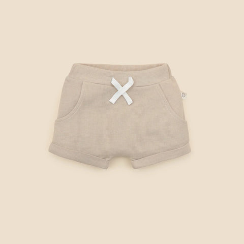 Lummi in Colour ORGANIC COTTON WAFFLE SHORTS - OAT